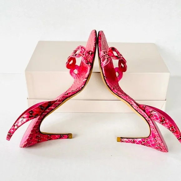 Dolce & Gabbana pink snakeskin sandals 37.5 - Picture 5 of 12